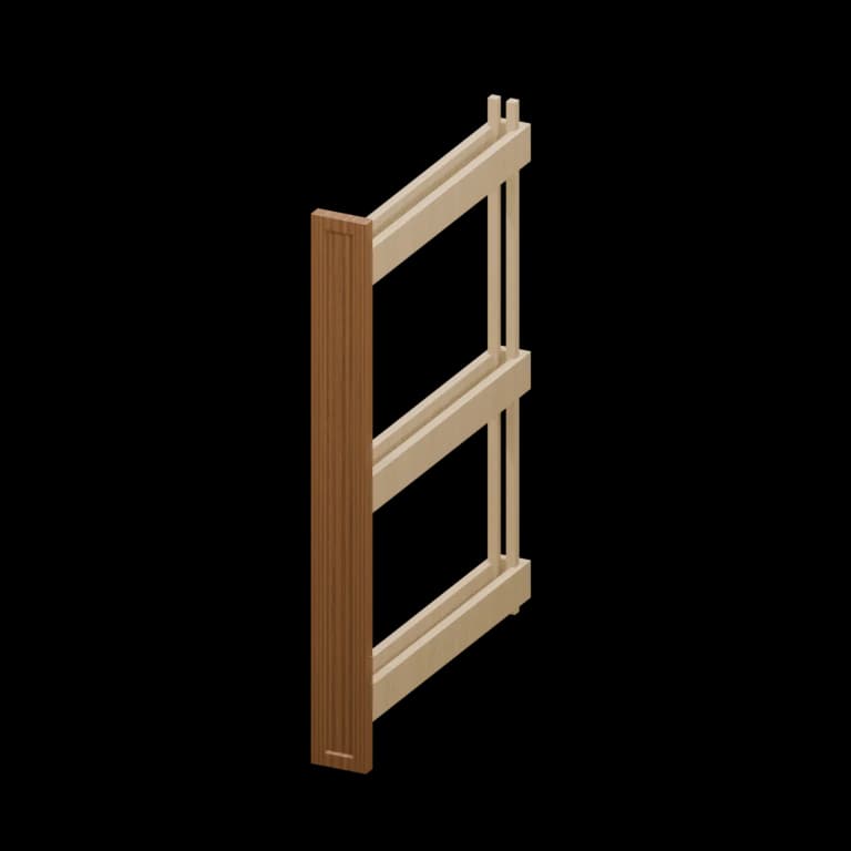 Kingston 3-in Base Cabinet Pullout (BP3) in Walnut