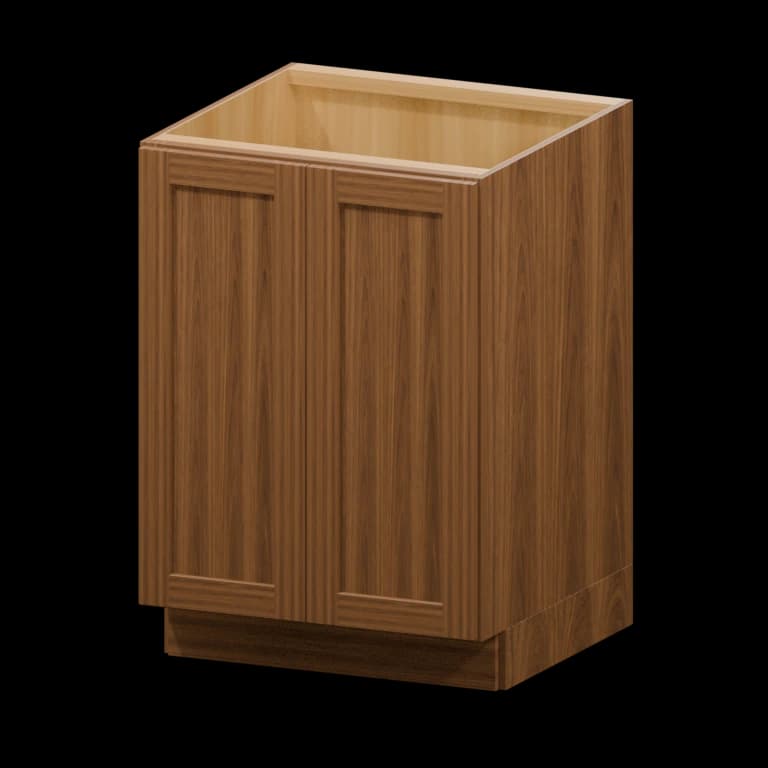 Kingston 24-in Full-Height Door Base Cabinet (B24-FH) in Walnut