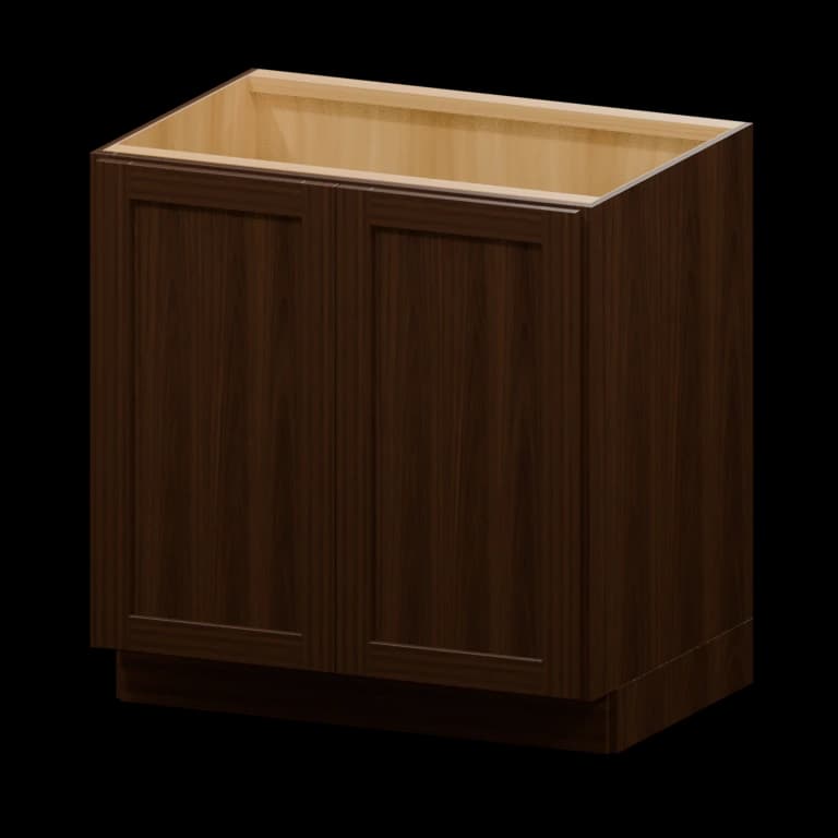 Fairview 33-in Full-Height Door Base Cabinet in Espresso