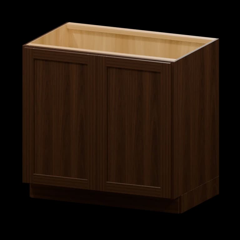 Fairview 36-in Full-Height Door Base Cabinet in Espresso