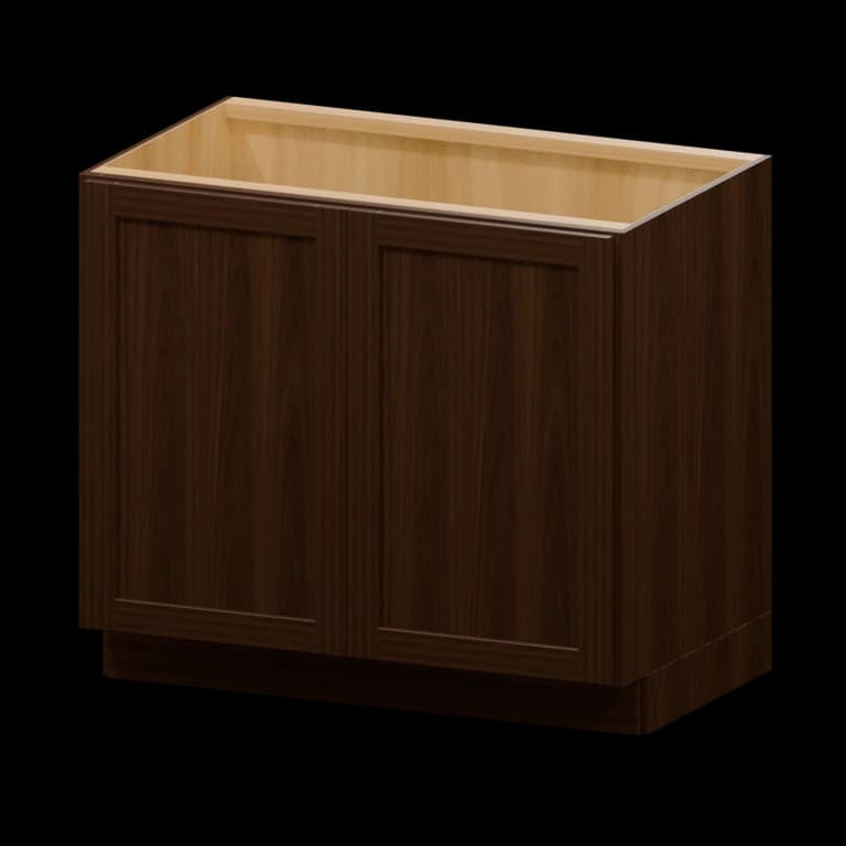 Fairview 39-in Full-Height Door Base Cabinet in Espresso