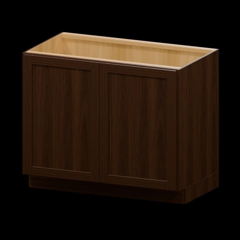 Fairview 42-in Full-Height Door Base Cabinet in Espresso
