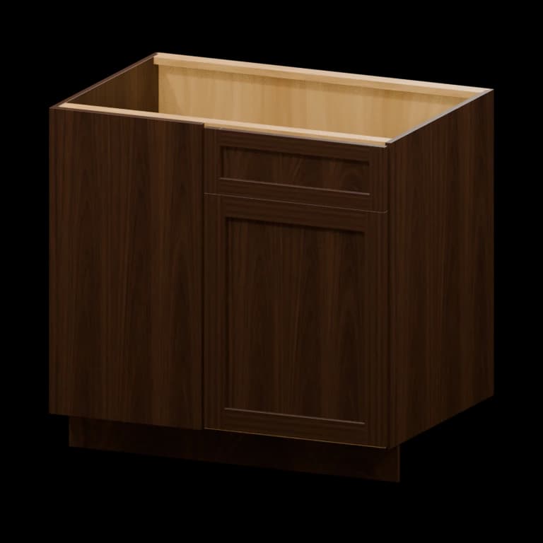 Kingston 36-in Blind Corner Base Cabinet (BBC3639) in Espresso