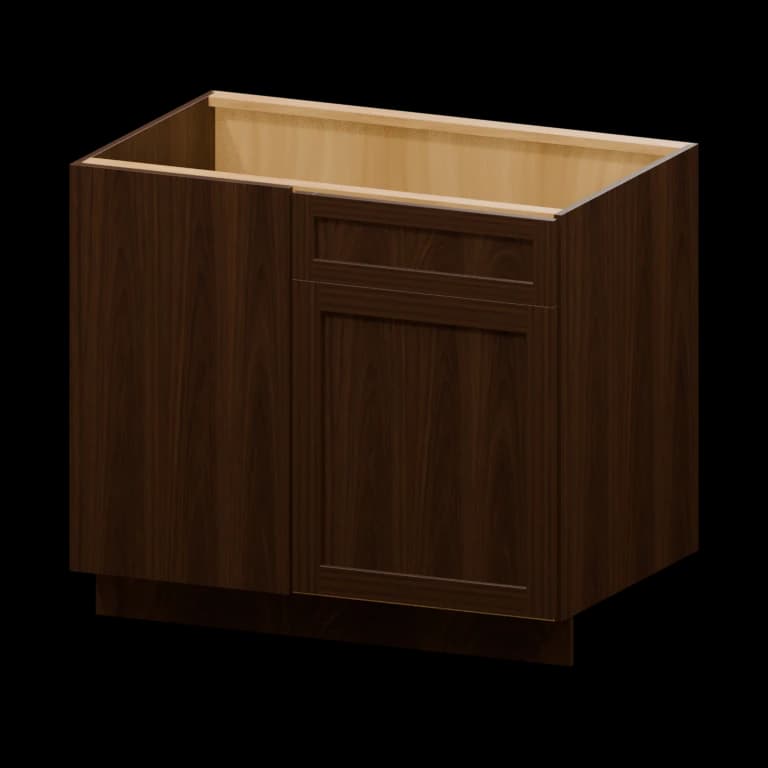 Fairview 39-in Blind Corner Base Cabinet in Espresso