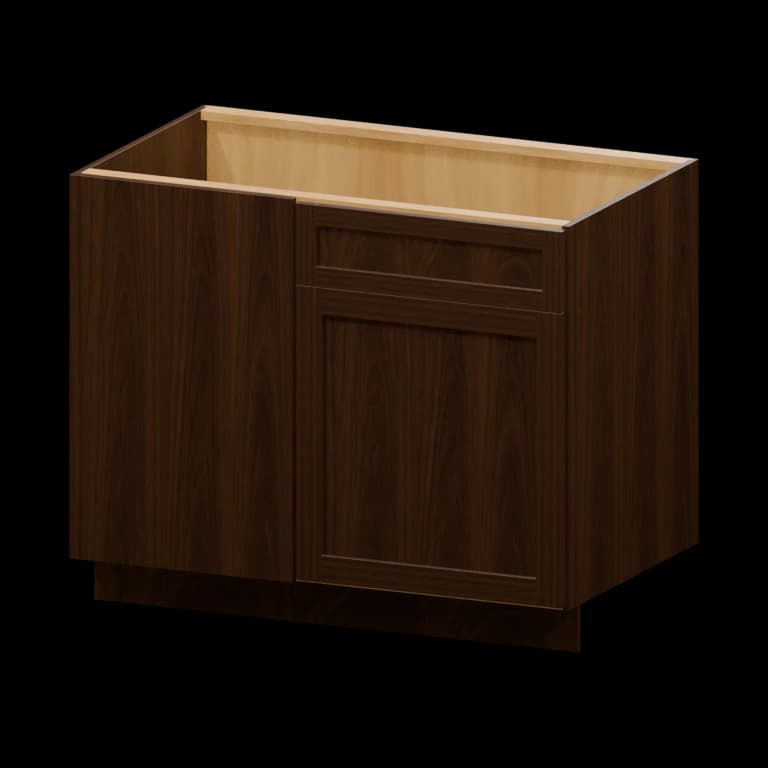 Kingston 42-in Blind Corner Base Cabinet (BBC4245) in Espresso