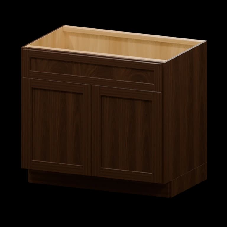 Fairview 36-in Accessible-Height Sink Base Cabinet in Espresso