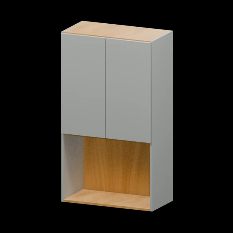Auburn 24-in Johnny Wall Cabinet (JW2442) in Solid Platinum