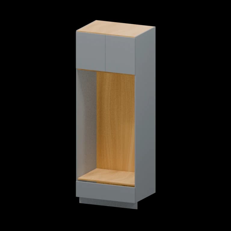 Burlington 33-in Open Pantry Cabinet (OC339024) in High Gloss Aluma Gray