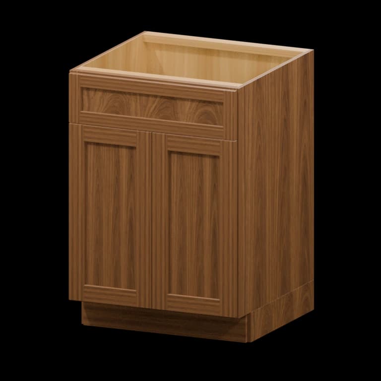 Kingston 24-in Sink Base Cabinet (SB24) in Walnut