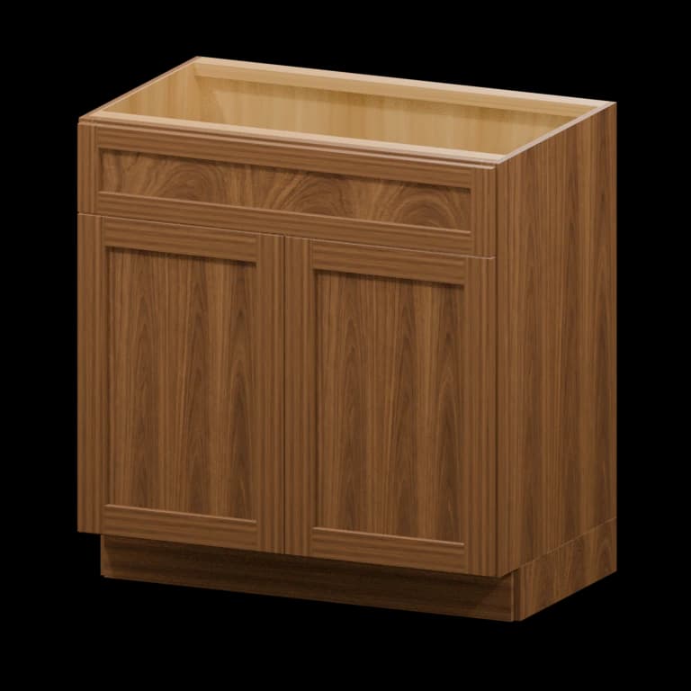 Kingston 33-in Vanity Sink Base Cabinet (VSB33) in Walnut