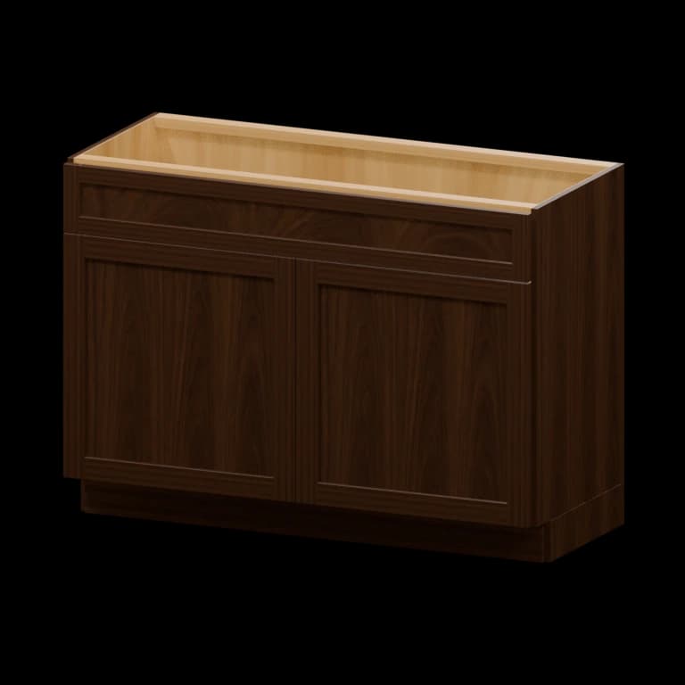Centerville 48-in Vanity Sink Base Cabinet in Espresso Shaker