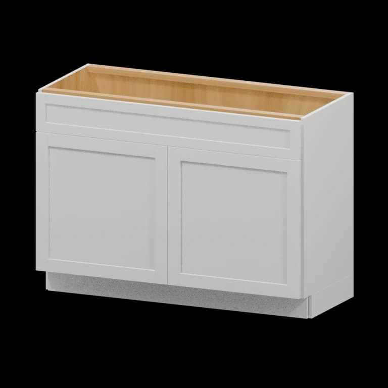 Centerville 48-in Vanity Sink Base Cabinet in White Shaker