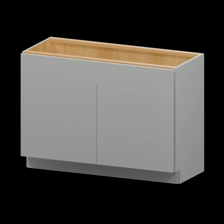 Auburn 48-in Vanity Sink Base Cabinet (VSB48) in Solid Platinum