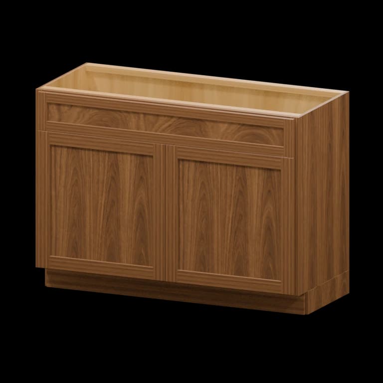Fairview 48-in Vanity Sink Base Cabinet (VSB48) in Walnut