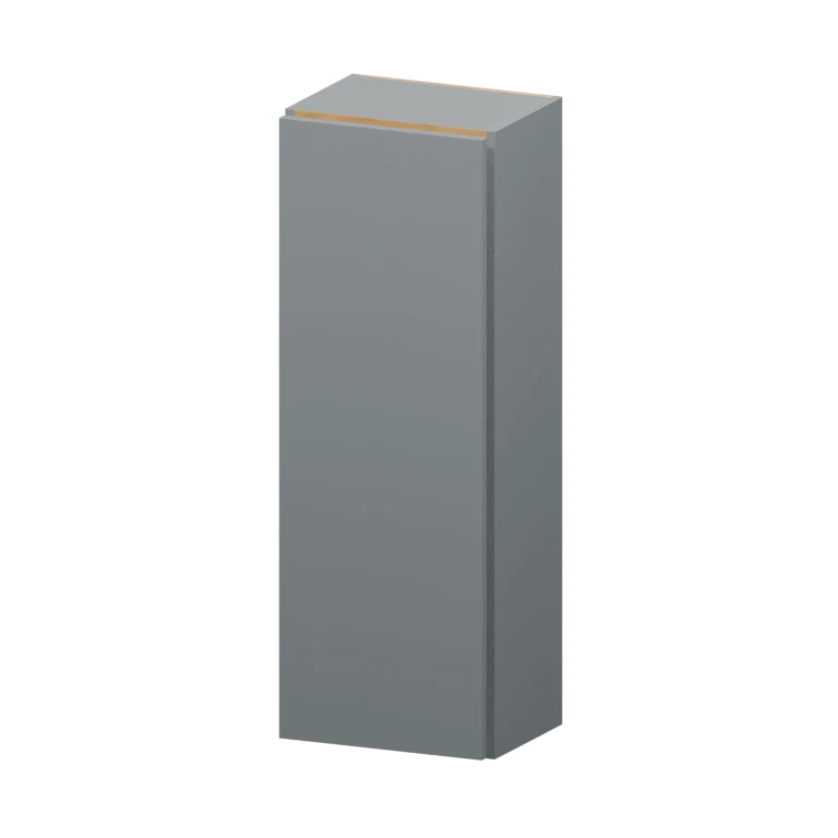 Burlington 15-in Wall Cabinet (W1542) in High Gloss Aluma Gray