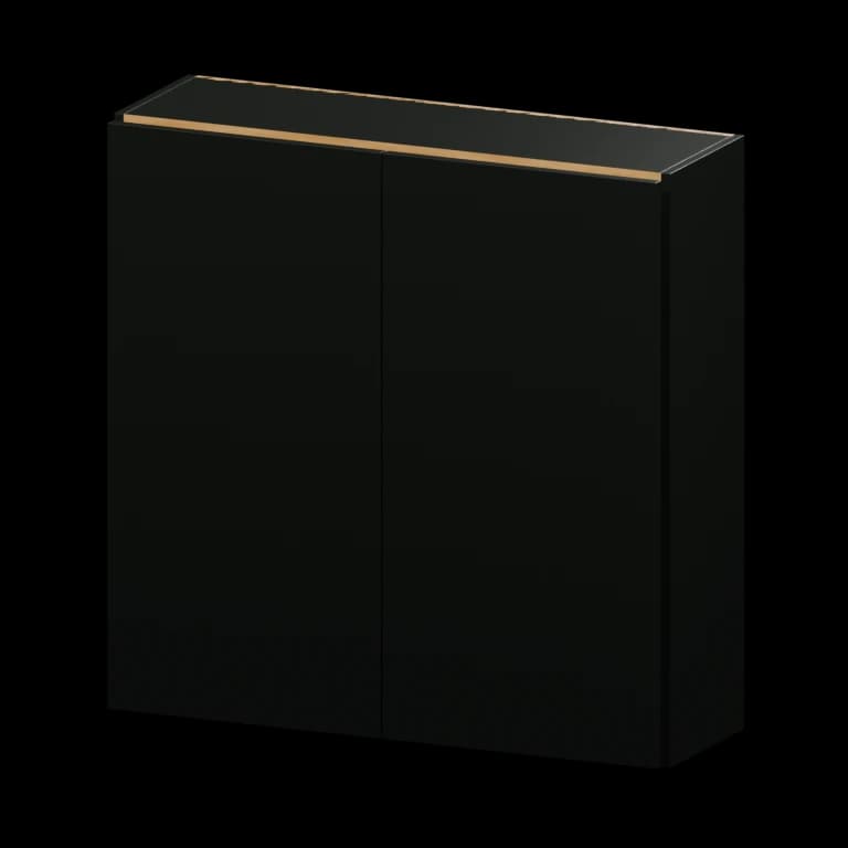Burlington 36-in Wall Cabinet in High Gloss Black