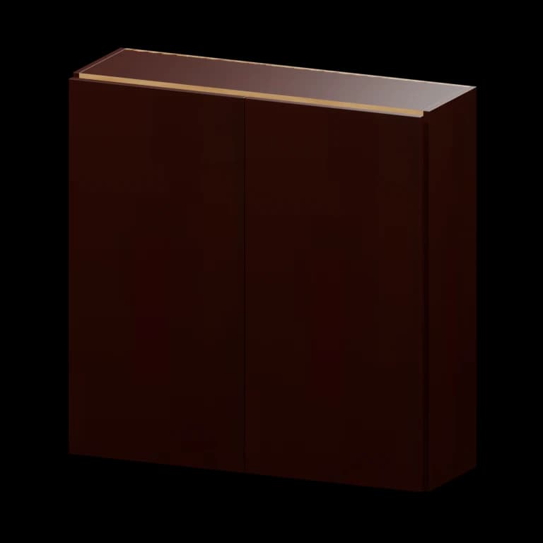 Burlington 36-in Wall Cabinet in Leather Brown