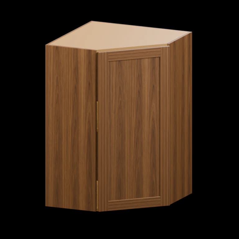 Kingston 24-in Diagonal Corner Wall Cabinet (WCD2436) in Walnut