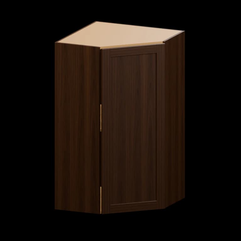 Kingston 24-in Diagonal Corner Wall Cabinet (WCD2442) in Espresso