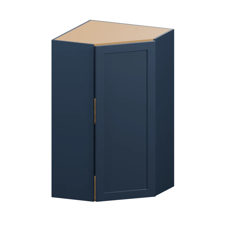 Centerville 24-in Diagonal Corner Wall Cabinet (WCD2442) in Navy Blue