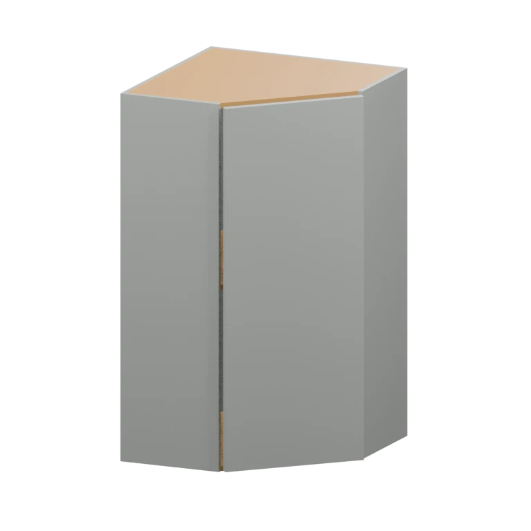 Auburn 24-in Diagonal Corner Wall Cabinet (WCD2442) in Solid Platinum