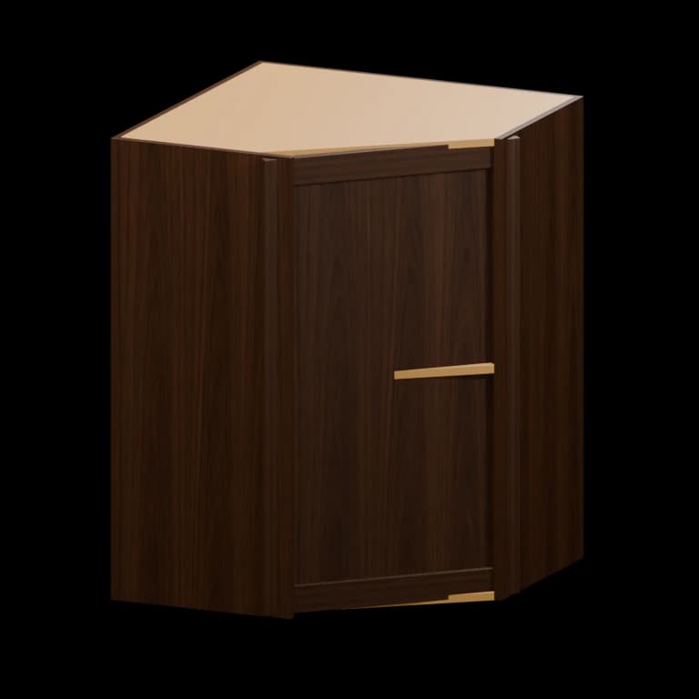 Kingston 27-in Diagonal Corner Wall Cabinet (WCD273615) in Espresso