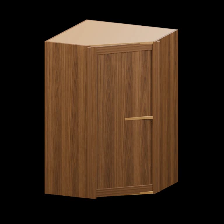 Kingston 27-in Diagonal Corner Wall Cabinet (WCD274215) in Walnut