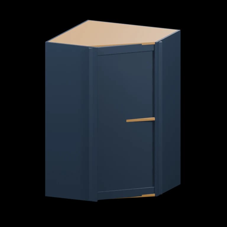 Centerville 27-in Diagonal Corner Wall Cabinet (WCD274215) in Navy Blue