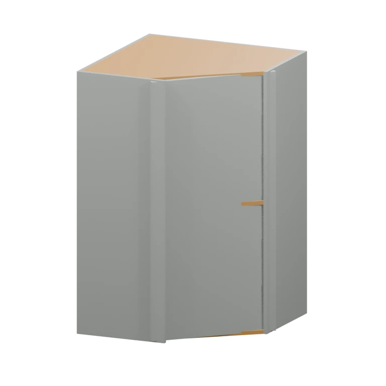 Auburn 27-in Diagonal Corner Wall Cabinet (WCD274215) in Solid Platinum